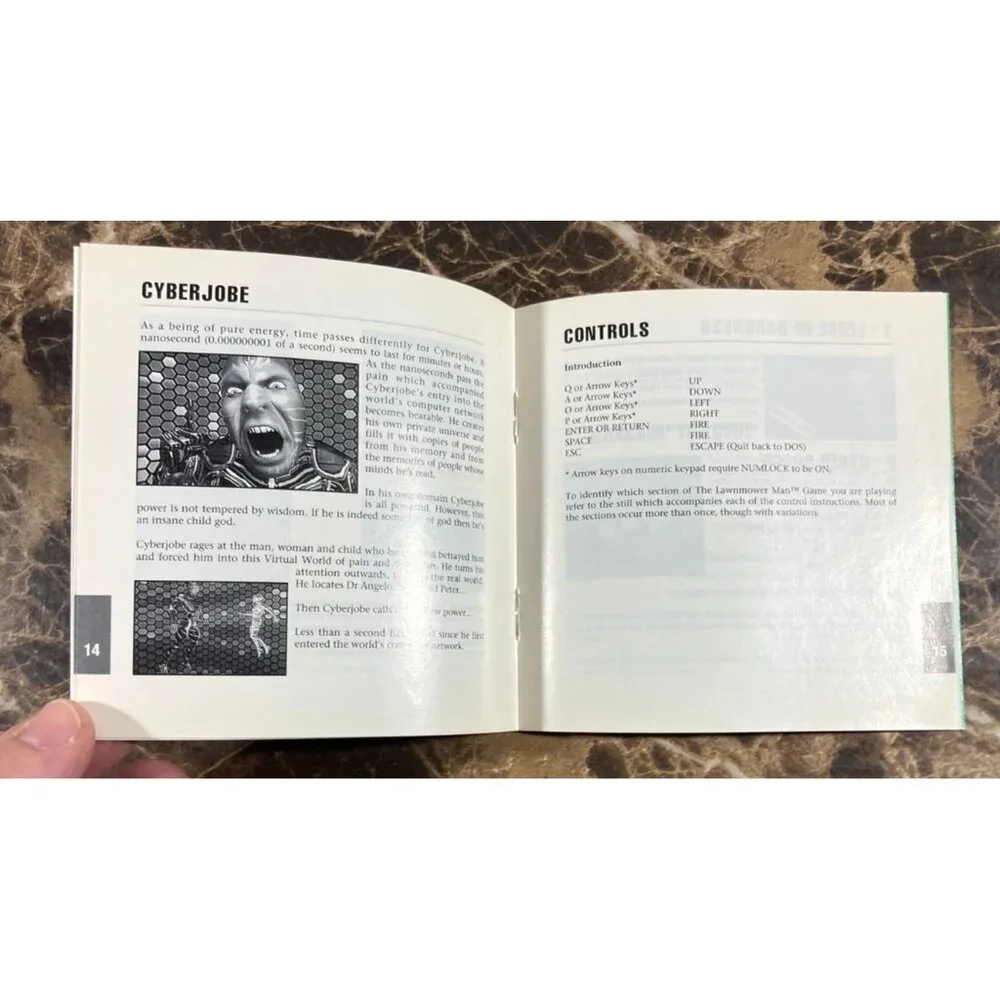 The Lawnmower Man PC CD-Rom Video Game Vintage 1993 Movie VHS Promo Sony EUC